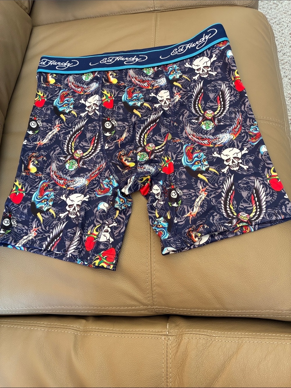Ed Hardy men’s Boxer  with Multicolor Tattoo Print